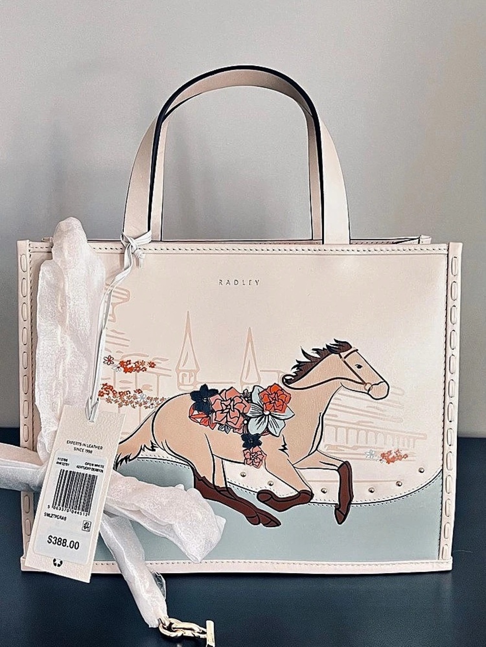Radley London🐴 Kentucky Derby 26 🐴Small Ziptop Satchel Bag NWT
